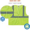 imageErgodyne unisexadult Glowear 8205hleco Recycled Hivis Vest  Type R Class 2 Hook  Loop No PocketsLime