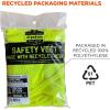 imageErgodyne unisexadult Glowear 8205hleco Recycled Hivis Vest  Type R Class 2 Hook  Loop No PocketsLime