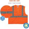 imageErgodyne unisexadult Glowear 8205hleco Recycled Hivis Vest  Type R Class 2 Hook  Loop No PocketsOrange