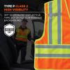 imagePublic Safety Reflective Vest High Visibility ANSI Compliant Breakaway 2XL3XL Ergodyne GloWear 8245PSVLimeOrange