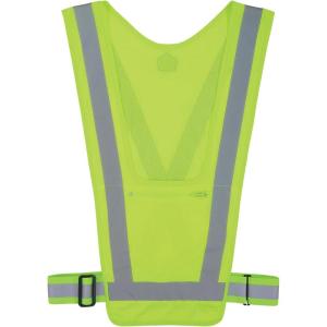 imageErgodyne GloWear 8045X Hi Vis Safety Vest Reflective X Back Design Adjustable Waistband Front Zipper Pocket