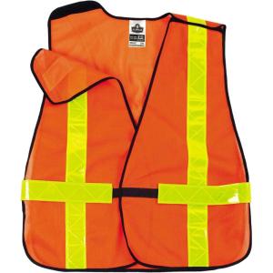 imageErgodyne GloWear 8080BAX HiGloss Breakaway Vest with XBack OrangeOrange