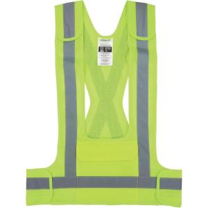 imageErgodyne GloWear 8142BA Breakaway Hi Vis Mesh Safety Vest with Reflective X Back Design Adjustable Type O Class 1 Front Pocket