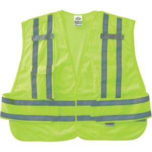 imageErgodyne GloWear 8244PSV ANSI High Visibility Orange Expandable Public Safety Vest XLarge2XLargeLime