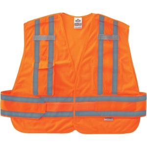 imageErgodyne GloWear 8244PSV ANSI High Visibility Orange Expandable Public Safety Vest XLarge2XLargeOrange