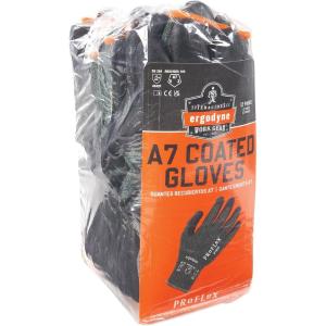 imageErgodyne ProFlex 7070 Cut Resistant Work Gloves ANSI A7 Contact Heat Resistant Sandy Nitrile Coated Palms 13g Aramid