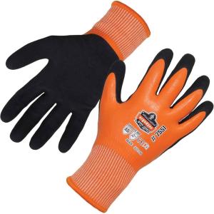 imageErgodyne ProFlex 7551 Coated Waterproof Winter Work Gloves  A5 CutResistant orangesmallcount of 2Orange