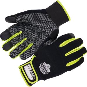 imageErgodyne ProFlex 850 Insulated Freezer Gloves Grip Palm Touch Screen Capable Cold Storage WorkBlack