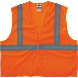 imageErgodyne unisexadult Glowear 8205hleco Recycled Hivis Vest  Type R Class 2 Hook  Loop No PocketsOrange
