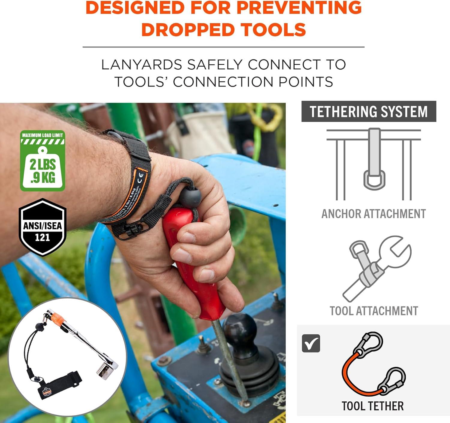 imageErgodyne Squids 3115 Adjustable Wrist Tool Lanyard with Loop End Small Medium 2 PoundsSmall Medium