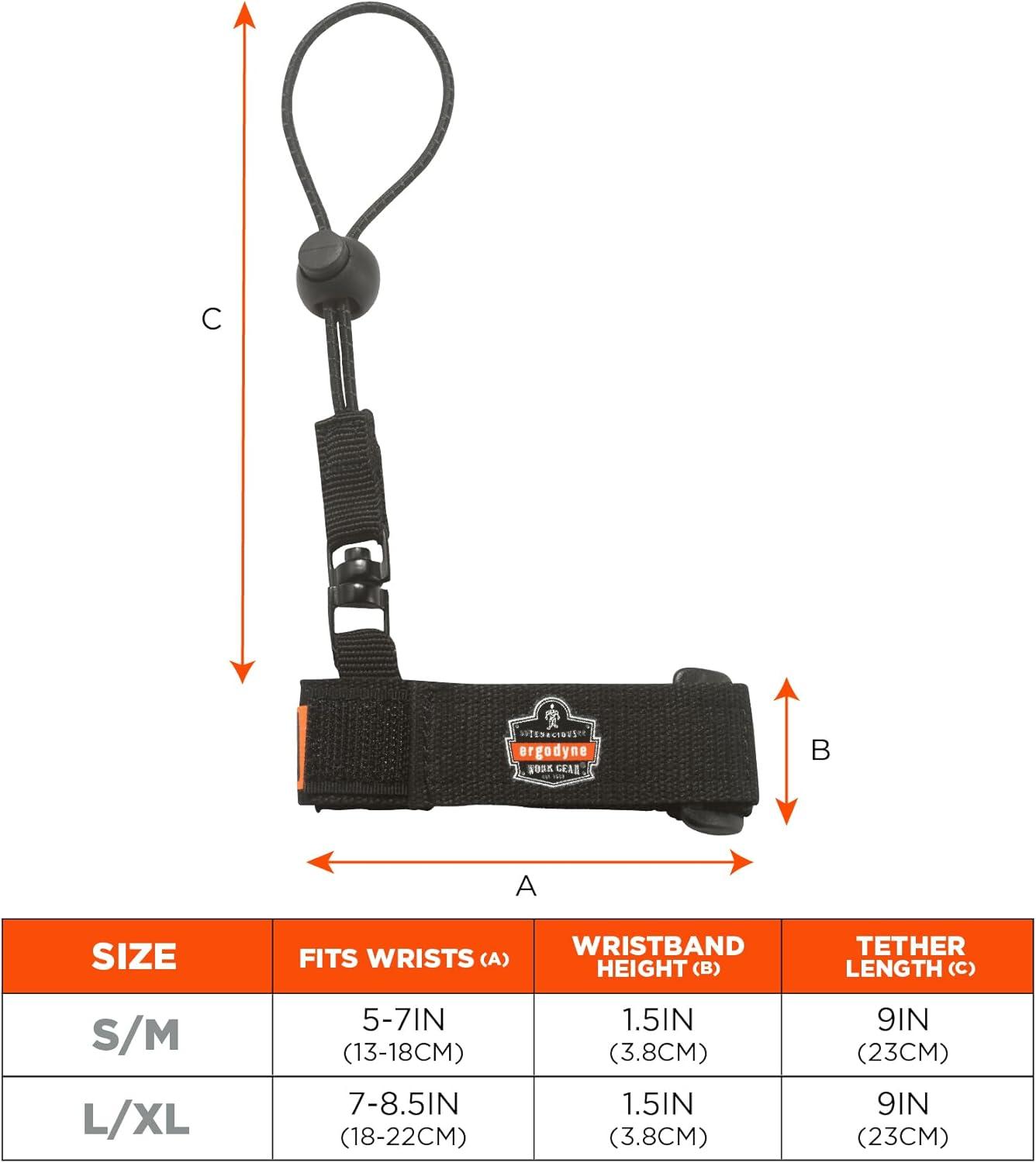 imageErgodyne Squids 3115 Adjustable Wrist Tool Lanyard with Loop End Small Medium 2 PoundsSmall Medium