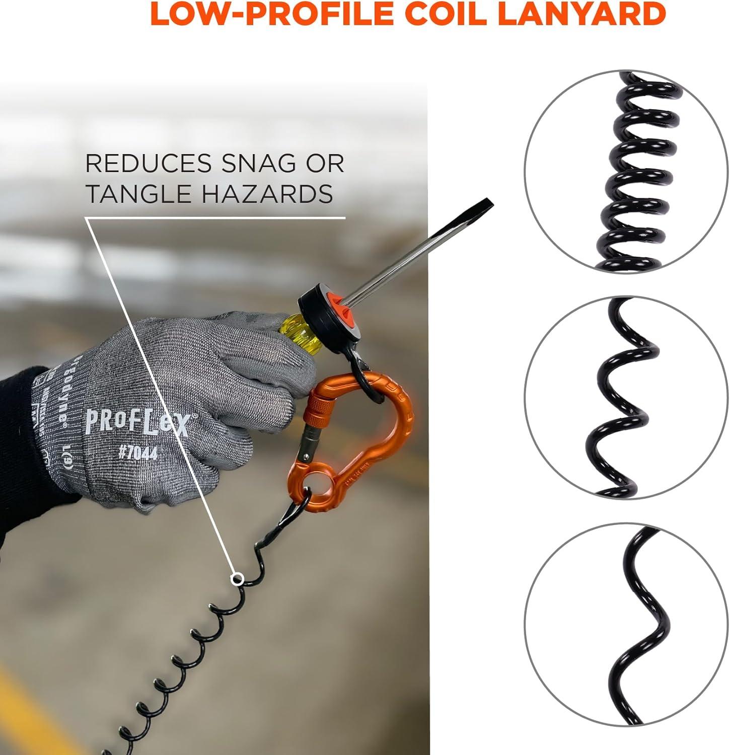 imageHand Tool Tethering Kit for Screwdrivers ampamp Hex Key Wrenches Includes 4 Tool Attachment Slips ampamp 1 Tool Lanyard Weight Capacity 1 lb Ergodyne Squids 3194