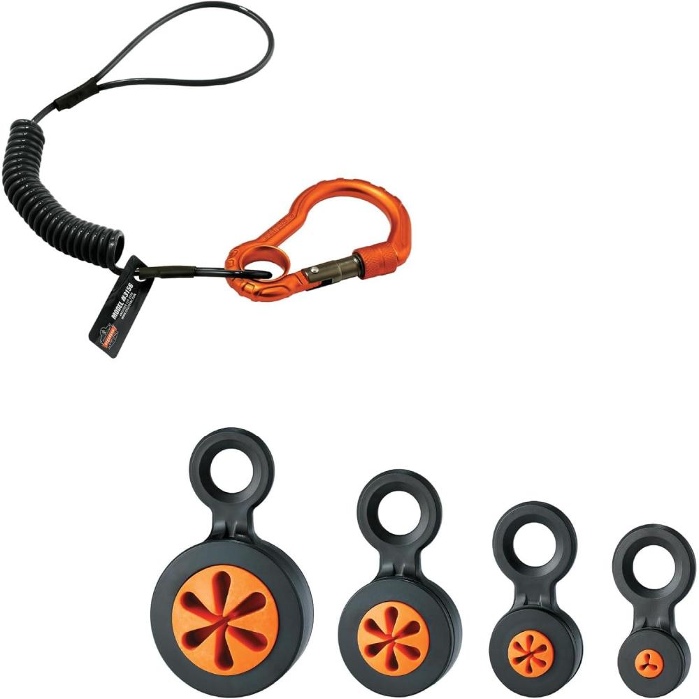 imageHand Tool Tethering Kit for Screwdrivers ampamp Hex Key Wrenches Includes 4 Tool Attachment Slips ampamp 1 Tool Lanyard Weight Capacity 1 lb Ergodyne Squids 3194