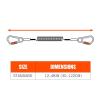 imageCoil Tool Lanyard with Loop End and Carabiner Tool Weight Capacity 2 lbs Ergodyne Squids 3156  BlackCoil Lanyard  Dual Carabiners  2lbs