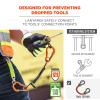 imageCoil Tool Lanyard with Loop End and Carabiner Tool Weight Capacity 2 lbs Ergodyne Squids 3156  BlackCoil Lanyard  Dual Carabiners  2lbs