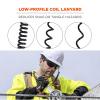 imageCoil Tool Lanyard with Loop End and Carabiner Tool Weight Capacity 2 lbs Ergodyne Squids 3156  BlackLoop End