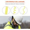 imageCoiled Lanyard with Buckle End No Snag Design Easily Attaches to Hard Hat Tools or Small Valuables Weight Capacity 2lbs Ergodyne Squids 3157BlackLime