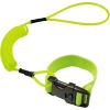 imageCoiled Lanyard with Buckle End No Snag Design Easily Attaches to Hard Hat Tools or Small Valuables Weight Capacity 2lbs Ergodyne Squids 3157BlackLime