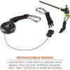 imageErgodyne  19300 Squids 3000 Retractable Lanyard with Carabiner Mount and Attachment End Tool Weight Capacity 1 lbsBlack