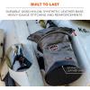 imageErgodyne Arsenal 5973 Large Nylon Hoist Bucket Tool Bag  DRings Zipper Top Gray