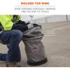 imageErgodyne Arsenal 5973 Large Nylon Hoist Bucket Tool Bag  DRings Zipper Top Gray