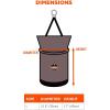 imageErgodyne Arsenal 5973 Large Nylon Hoist Bucket Tool Bag  DRings Zipper Top Gray