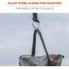 imageErgodyne Arsenal 5973 Large Nylon Hoist Bucket Tool Bag  DRings Zipper Top Gray