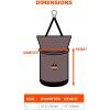 imageErgodyne Arsenal 5977 Large Nylon Hoist Bucket Tool Bag  DRings Swiveling Carabiner Zipper Top