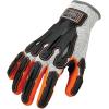 imageErgodyne Nitrile Dipped Work Gloves Cut Resistant Cut Level A3 Back Hand Impact Protection ProFlex 922CRGrey 2XLargeGray