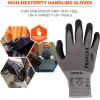 imageErgodyne ProFlex 7000 Nitrile Coated Work Gloves Foam Nitrile Palms for Flexible No Slip Grip Abrasion Resistant 15g Touchscreen CapableGray LargeGray