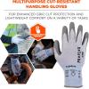 imageErgodyne ProFlex 7025 Cut Resistant Work Gloves ANSI A2 PU Coated Palms for Flexible No Slip Grip Abrasion Resistant