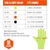 imageErgodyne ProFlex 7040 Cut Resistant Level 5 Food Grade Gloves Breathable Comfort  ANSI A4 EN388 Lime Medium2XLarge