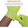 imageErgodyne ProFlex 7040 Cut Resistant Level 5 Food Grade Gloves Breathable Comfort  ANSI A4 EN388 Lime Medium2XLarge