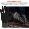 imageErgodyne ProFlex 7042 Cut Resistant Work Gloves ANSI A4 Contact Heat Resistant Sandy Nitrile Coated Palms 18g Aramid Green 2XLarge US2XLarge