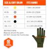 imageErgodyne ProFlex 7042 Cut Resistant Work Gloves ANSI A4 Contact Heat Resistant Sandy Nitrile Coated Palms 18g Aramid Green 2XLarge US2XLarge