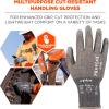 imageErgodyne ProFlex 7044 Cut Resistant Work Gloves ANSI A4 PU Coated Palms for Flexible No Slip Grip Superior Fit and Feel