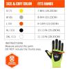 imageErgodyne ProFlex 7141 HiVis Cut Resistant Work Gloves ANSI A4 WSX Nitrile Coated Palms for Grip with WetOily Surfaces Breathable Material Impact ProtectionLarge Pack of 1