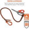 imageErgodyne Squids 3100Fx Tool Lanyard Shock Absorbing with SelfLocking Carabiner and Loop End Tool Weight Capacity 10lbs  Standard  Gray