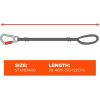 imageErgodyne Squids 3100Fx Tool Lanyard Shock Absorbing with SelfLocking Carabiner and Loop End Tool Weight Capacity 10lbs  Standard  Gray