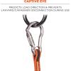 imageErgodyne Squids 3101Fx Shock Absorbing Tool Lanyard with StainlessSteel Carabiner and Loop End Tool Weight Capacity 15lbsOrange ampamp GrayDual Carabiners