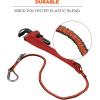 imageErgodyne Squids 3101Fx Shock Absorbing Tool Lanyard with StainlessSteel Carabiner and Loop End Tool Weight Capacity 15lbsOrange ampamp GraySingle Carabiner