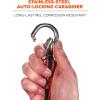 imageErgodyne Squids 3101Fx Shock Absorbing Tool Lanyard with StainlessSteel Carabiner and Loop End Tool Weight Capacity 15lbsOrange ampamp GraySingle Carabiner
