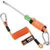 imageErgodyne Squids 3130S Coiled Cable Tool Lanyard with Dual Stainless Steel Carabiners 2 PoundsMedium