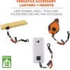 imageErgodyne Squids 3151 Coiled Lanyard Tether with Swivel Hook Detachable End 2 lbs SelfAdhesive Mounts IncludedSmall