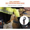imageErgodyne Squids 3152 Coiled Lanyard Tether  Dual Swivel Hook Attachment Ends 2 lbsS
