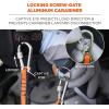 imageErgodyne Squids 3154 Nylon Web Tool Tether 24 inch Lanyard  Dual ScrewGate Carabiner Attachment Ends 5 lbsS