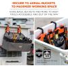 imageErgodyne Squids 3178 Locking Aerial Bucket Hook with Tethering Point Fits 2quot Lip Attach Tool Bags or Aprons to Buckets