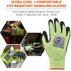 imageErgodyne unisex adult Nitrilecoated ANSI A4 Nitrile Coated CR Gloves Lime Extra Large US Factory2XLarge Pack of 1