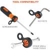 imageHand Tool Tethering Kit for Screwdrivers ampamp Hex Key Wrenches Includes 4 Tool Attachment Slips ampamp 1 Tool Lanyard Weight Capacity 1 lb Ergodyne Squids 3194