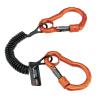 imageCoil Tool Lanyard with Loop End and Carabiner Tool Weight Capacity 2 lbs Ergodyne Squids 3156  BlackCoil Lanyard  Dual Carabiners  2lbs